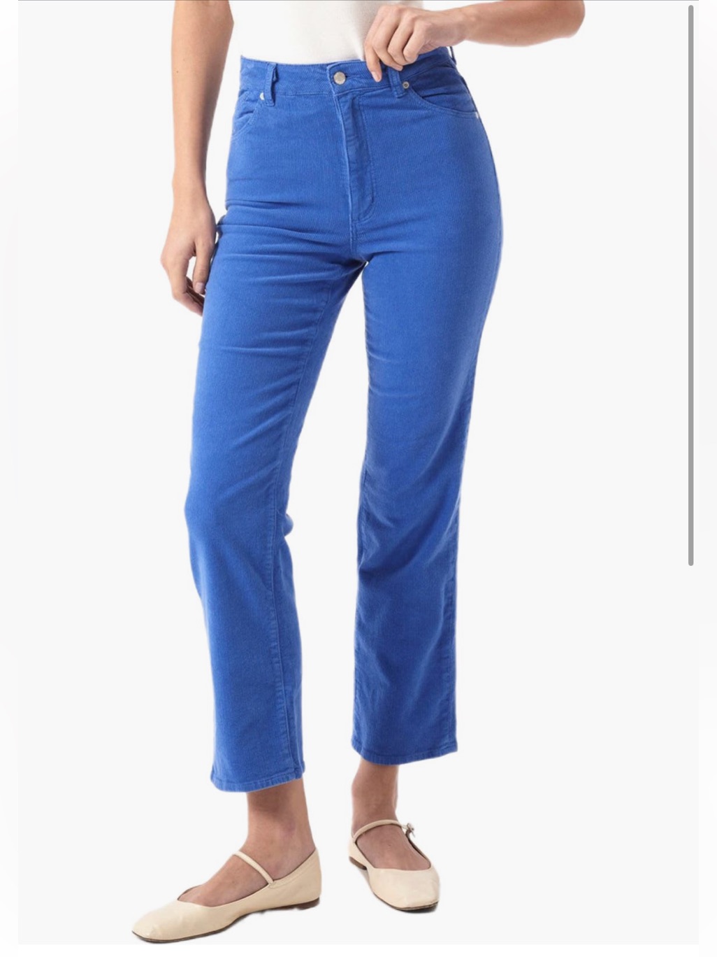 Rolla's Cobalt Blue Original Straight Corduroy Pants